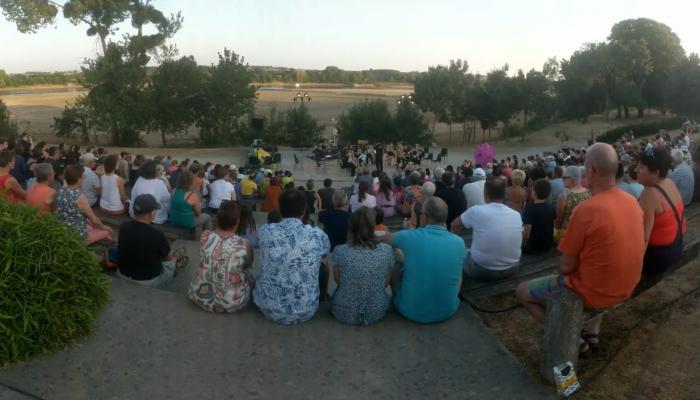 Tameside Music Service perform on the banks of the Loire river