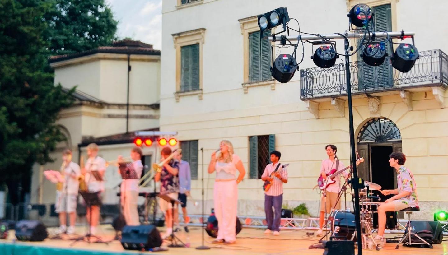 Outdoor concert on stage
